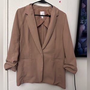 LC Lauren Conrad Women's Blazer in Warm Tan